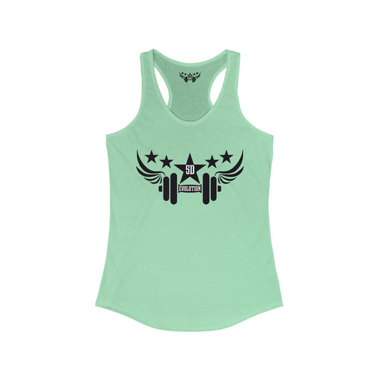 Women's Ideal Racerback Tank (Black Logo)