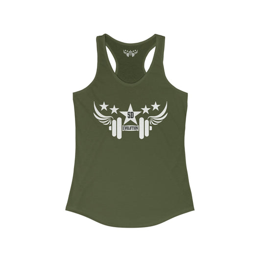 Women's Ideal Racerback Tank (White Logo)